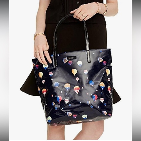 *RARE* Kate Spade Daycation Hot Air Balloon Bon Shopper Tote, Navy - Picture 3 of 7